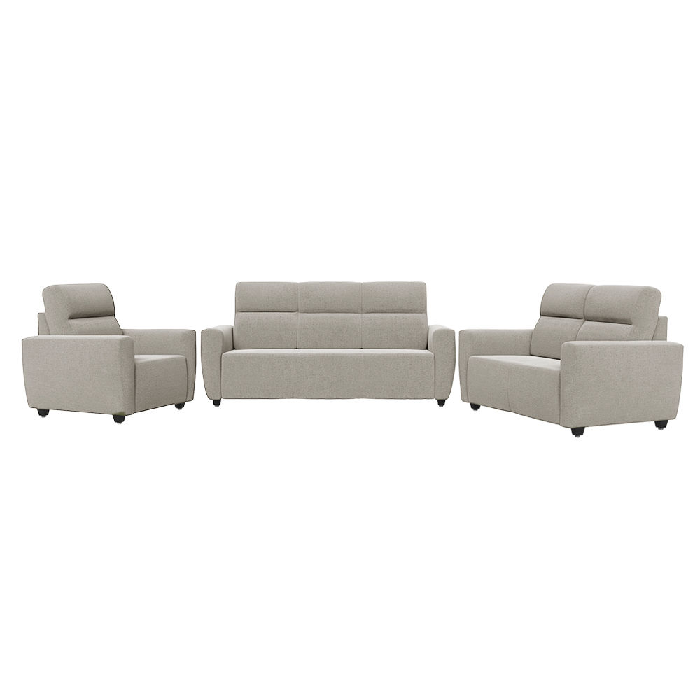 Wakefit Belize sofa set- (3+2+1) - Reflection White